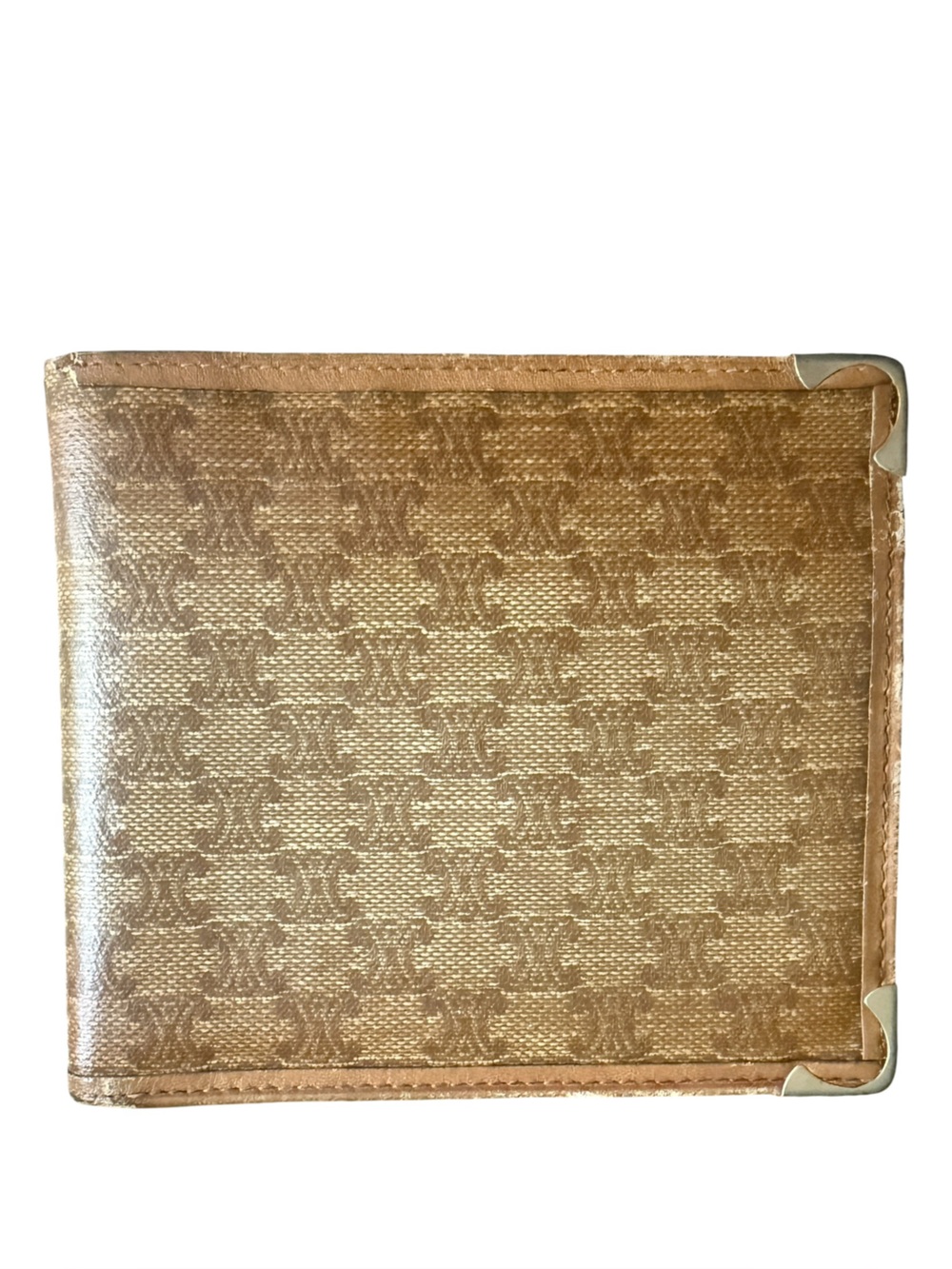 Celine Vintage Macadam
Portefeuille Billfold RARE Gold Tipped Corners Unisex